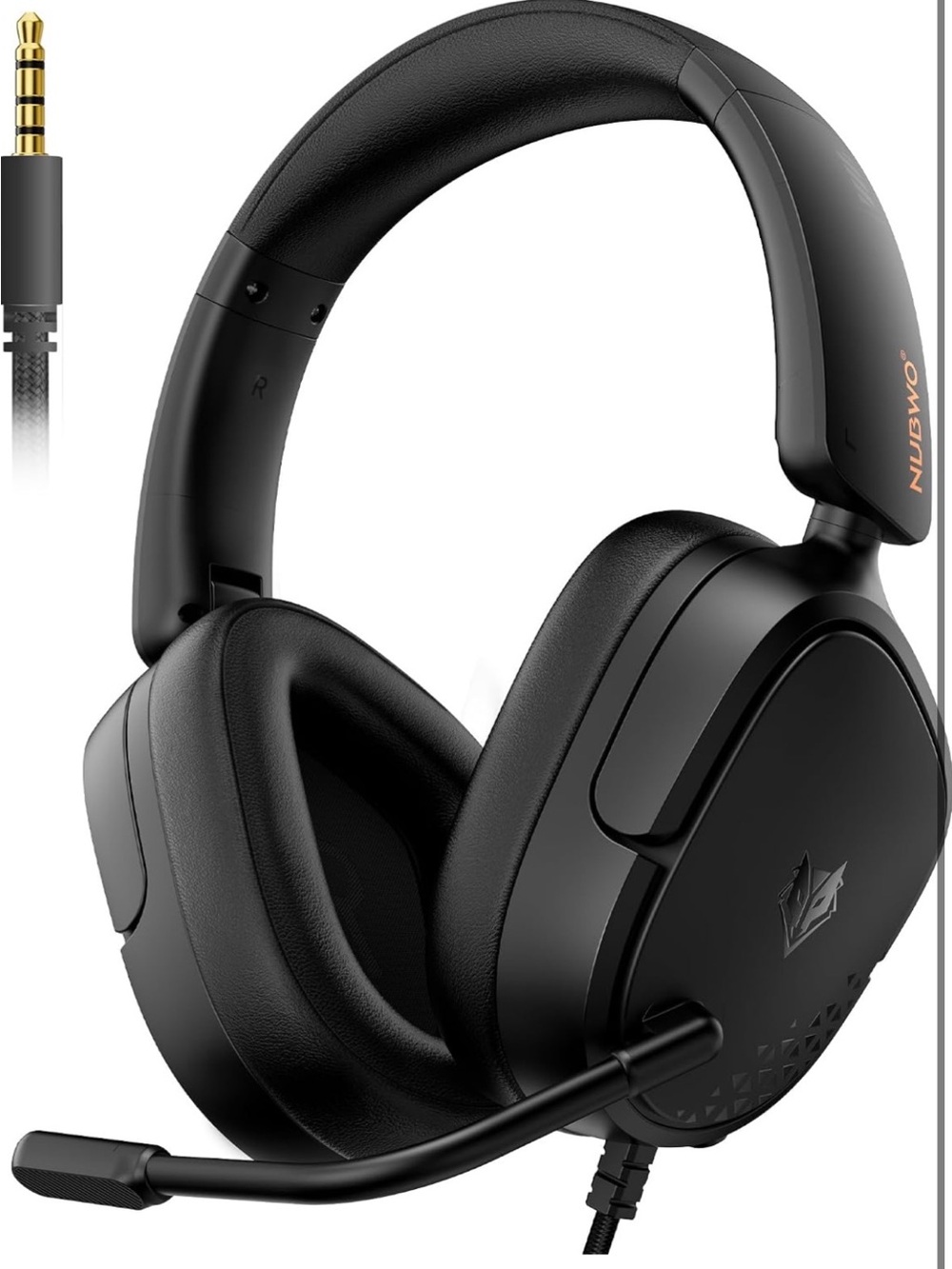 Black On-Ear Headphones with Boom Mic
